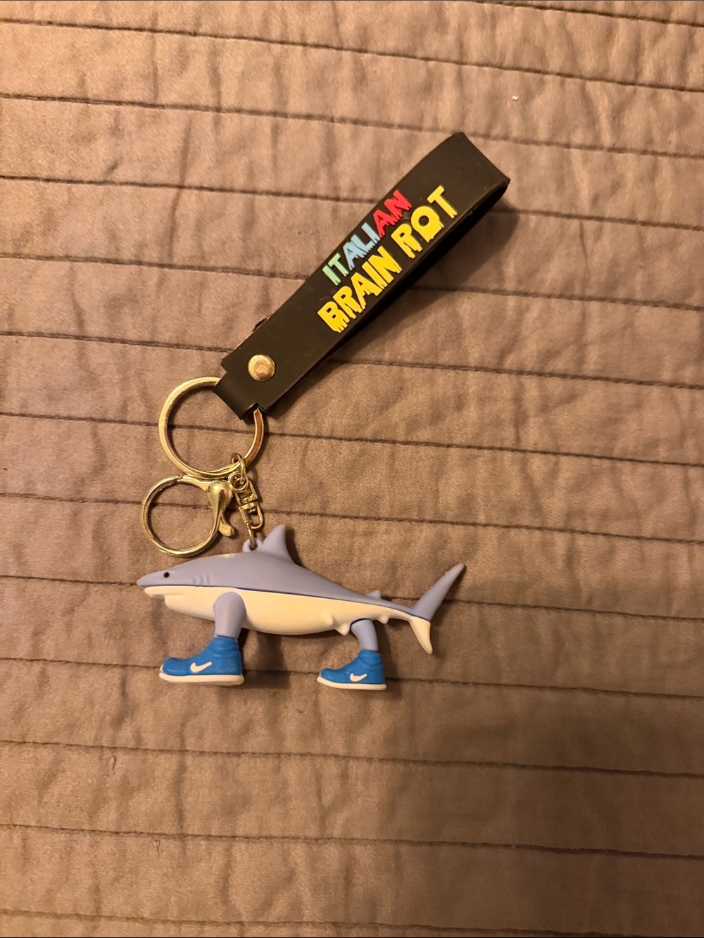 Blue Shark Keychain with Branded Tag
